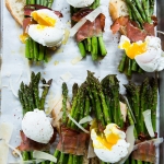 Prosciutto Wrapped Asparagus with Poached Eggs